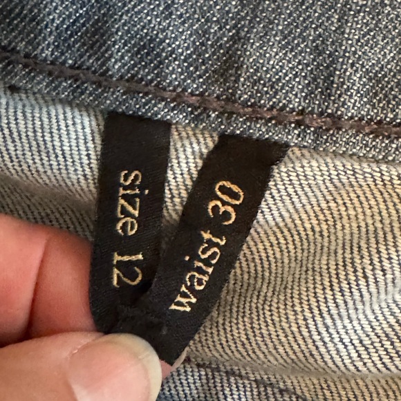 Nine West Women's Wide Leg Baggy Skater Jeans in Blue Gray, Size 12 - Picture 3 of 7